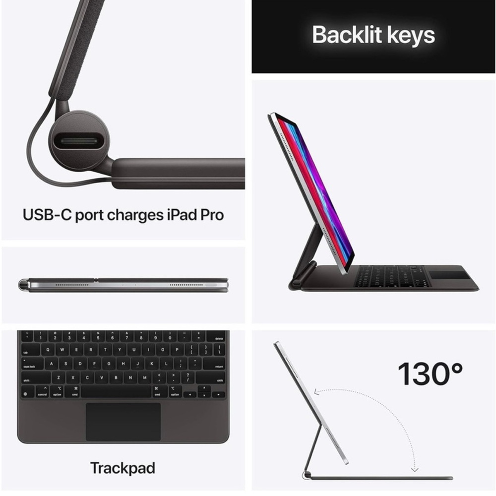 Apple iPad Pro 11in Magic Keyboard - Dark Gray - Picture 8 of 10